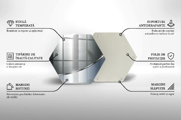 Tocător de bucătărie Model de abstractizare din metal