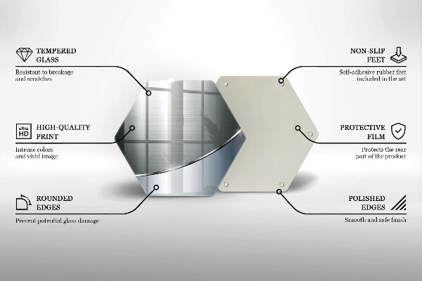 Tocător de bucătărie Model de abstractizare din metal