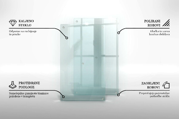 Tocător de bucătărie transparent 2x30x52 cm