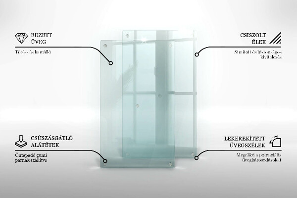 Tocător de bucătărie transparent 2x30x52 cm