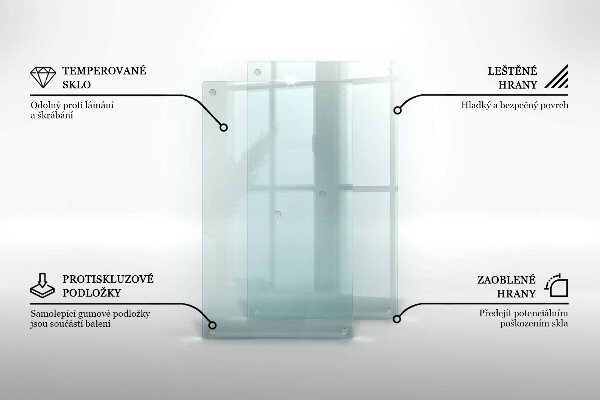 Tocător de bucătărie transparent 2x30x52 cm