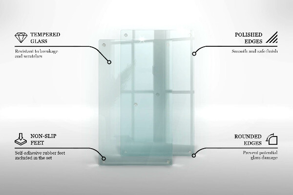 Tocător de bucătărie transparent 2x30x52 cm