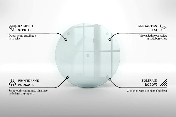 Tocător din sticlă transparent 30 cm