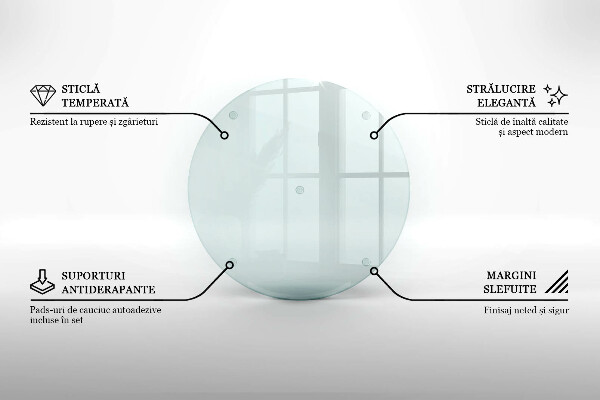 Tocător din sticlă transparent 30 cm