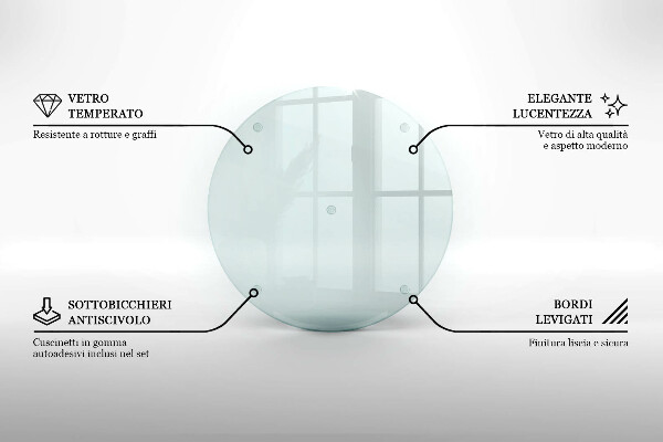 Tocător sticlă transparente 30 cm