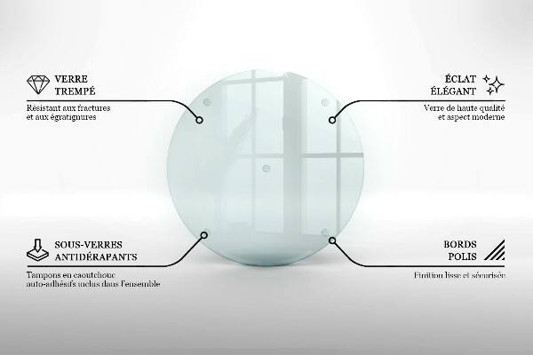 Tocător din sticlă transparent 30 cm