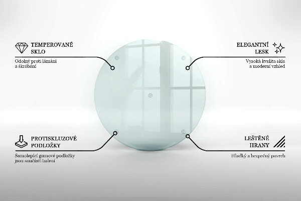 Tocător din sticlă transparent 30 cm
