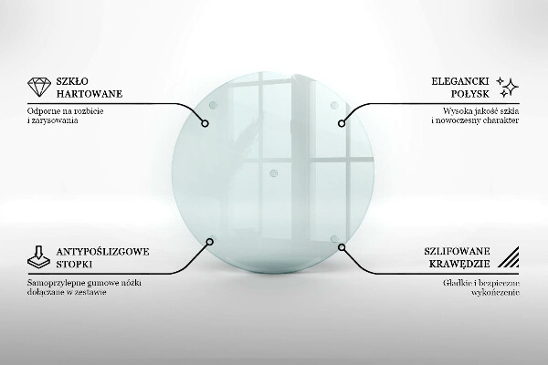 Tocător din sticlă transparent 30 cm