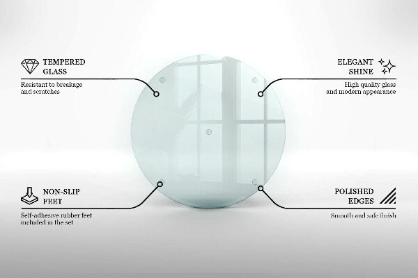 Tocător din sticlă transparent 30 cm