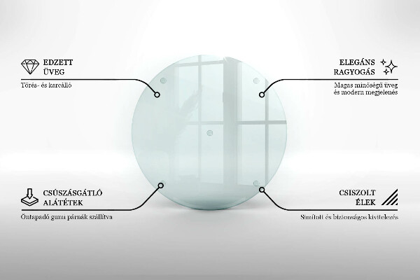 Tocător sticlă transparente 40 cm