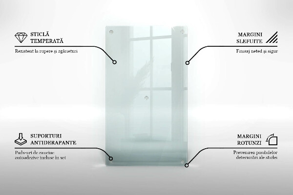 Tocător de bucătărie transparent 52x30 cm