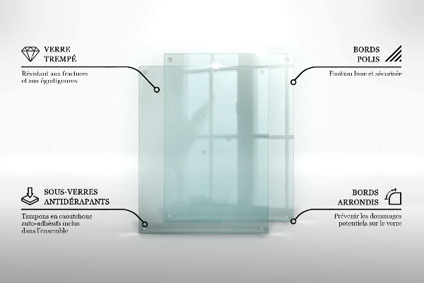 Tocător din sticlă transparente 52x40 cm