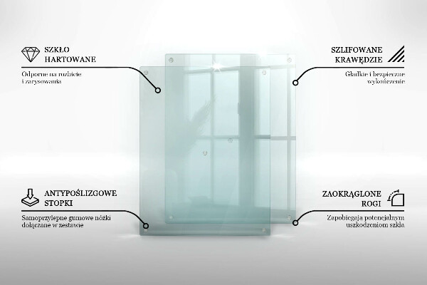Tocător din sticlă transparente 52x40 cm