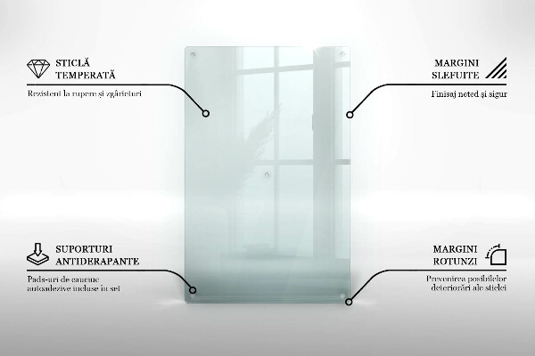 Tocător din sticlă transparente 80x52 cm