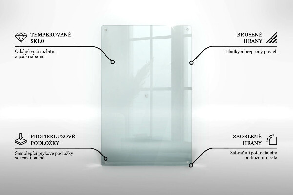 Tocător din sticlă transparente 80x52 cm