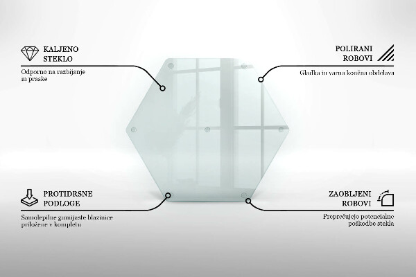Tocător din sticlă transparentă 40 cm