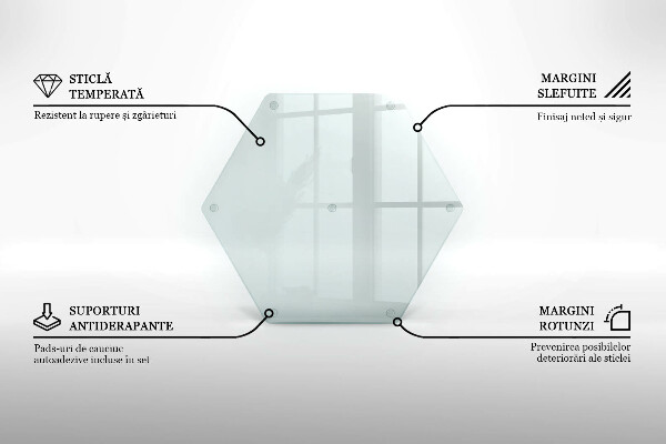 Tocător din sticlă transparentă 40 cm