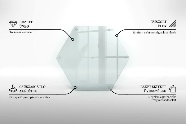 Tocător din sticlă transparentă 40 cm
