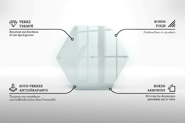 Tocător din sticlă transparentă 40 cm
