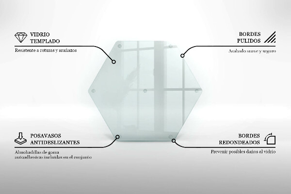 Tocător din sticlă transparentă 40 cm