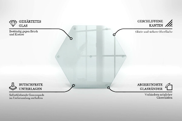 Tocător din sticlă transparentă 40 cm