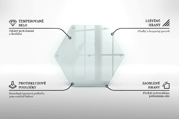 Tocător din sticlă transparentă 40 cm