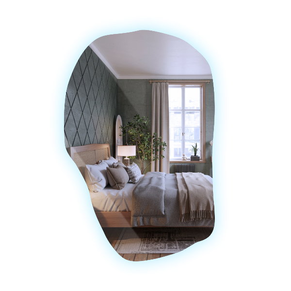 Oglinda forma neregulata led modern 80x52 cm