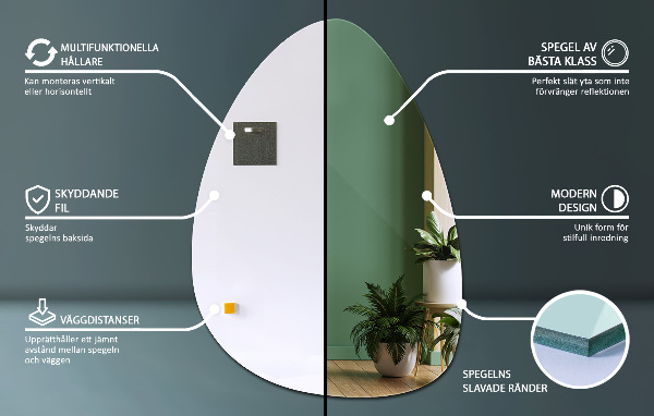 Oglindă ou 57x80 cm
