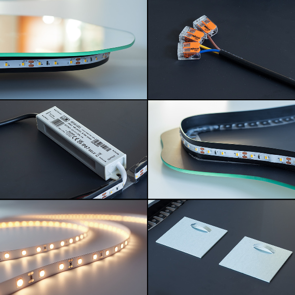 Oglindă ovală cu iluminare LED 57x80 cm