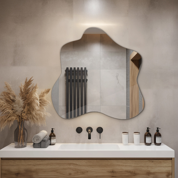 Oglindă în formă de pată unic 68x67 cm