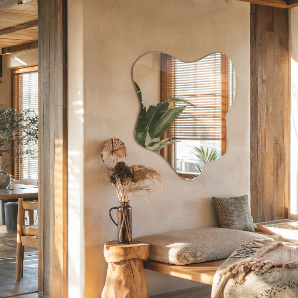 Oglindă în formă de pată unic 77x77 cm