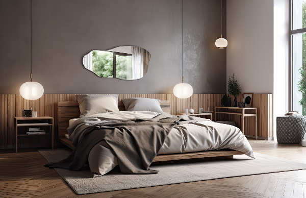 Oglinda forma neregulata agățat original 50x100