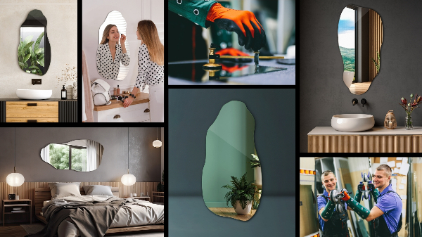 Oglinda forma neregulata agățat original 50x100