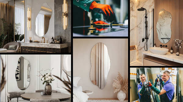 Oglindă organică modern 45x100 cm