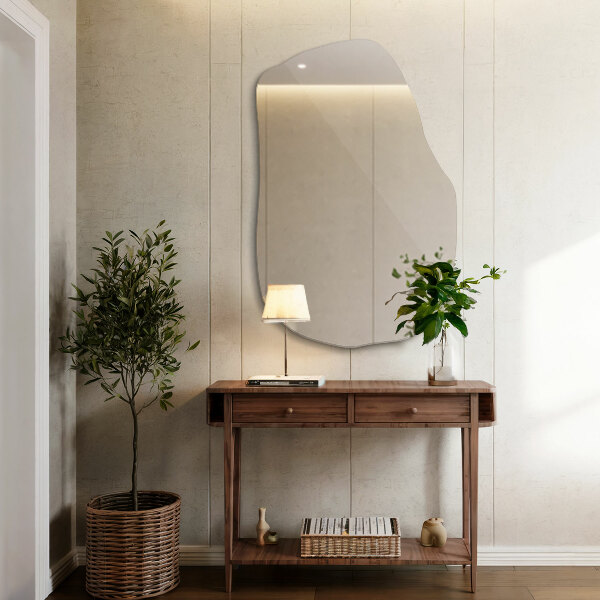 Oglindă în formă organică elegantă 90x59 cm