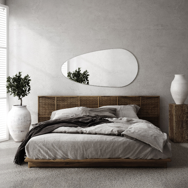 Oglindă moderna în formă de lacrimă fara rama 50x100 cm