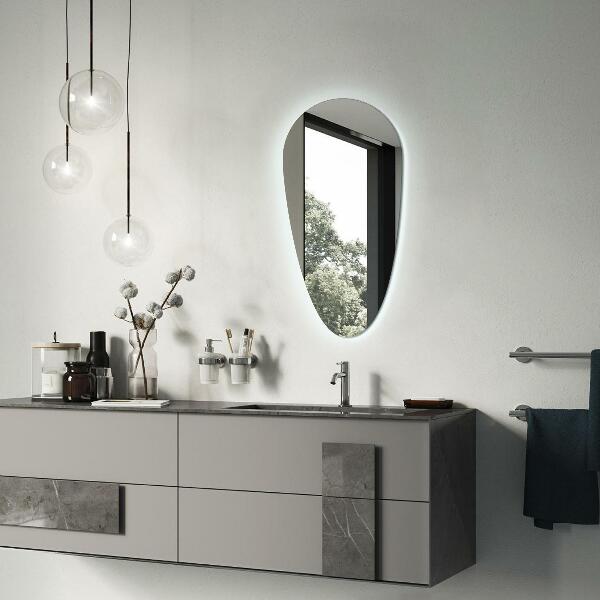 Oglinda led lacrimă 45x90 cm