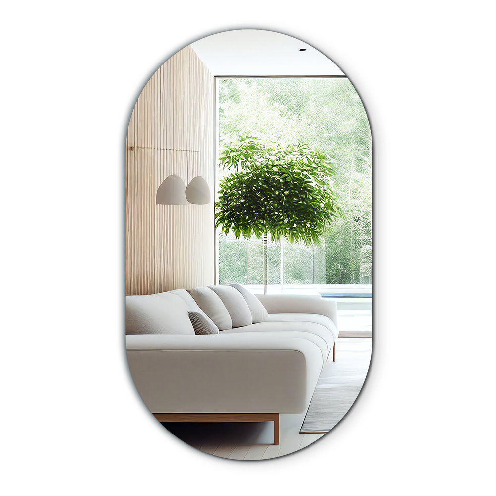 Oglinda perete formă ovală fara rama 58x100 cm