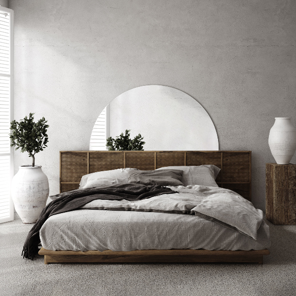 Oglinda semirotunda fara rama 45x90 cm