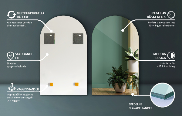Oglindă arcade decorativ 45x80 cm