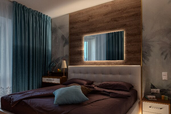 Oglinda dreptunghiulara iluminare led 80x60 cm