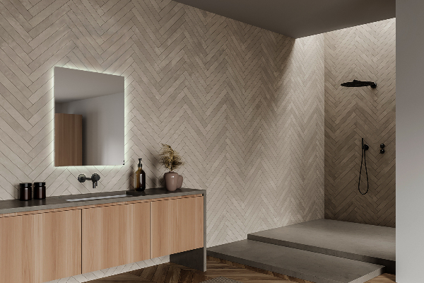 Oglinda dreptunghiulara de baie cu led 50x50 cm