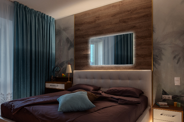 Dreptunghiulara oglinda pentru baie cu led 80x60 cm