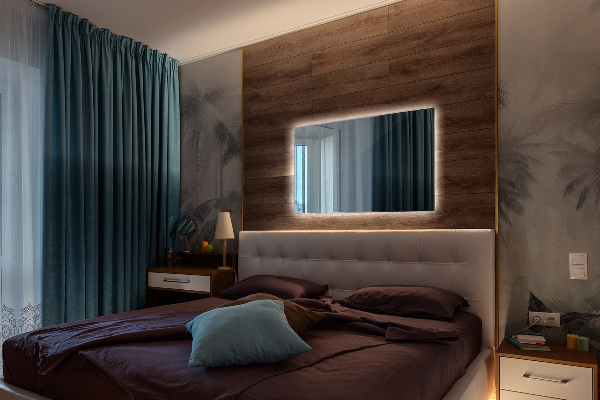 Dreptunghiulara oglinda pentru baie cu led 80x60 cm