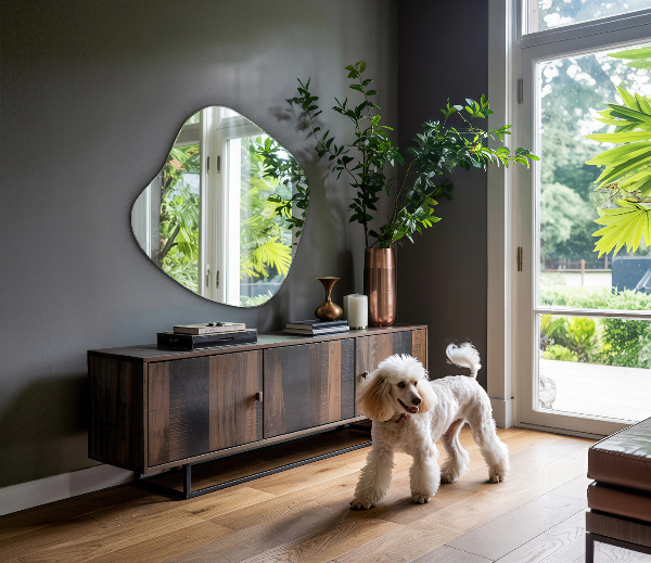 Oglindă neregulata în formă de pată original 48x48 cm