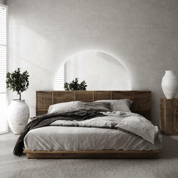 Oglinda semirotunda iluminare led 45x90 cm