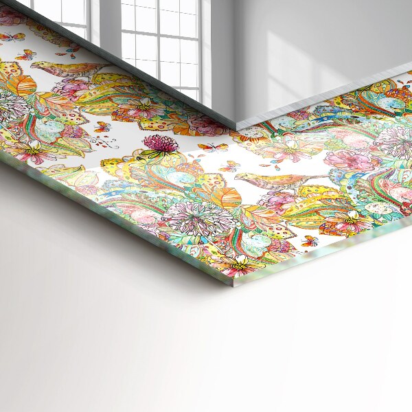 Oglinda imprimata Flori de fluturi colorate