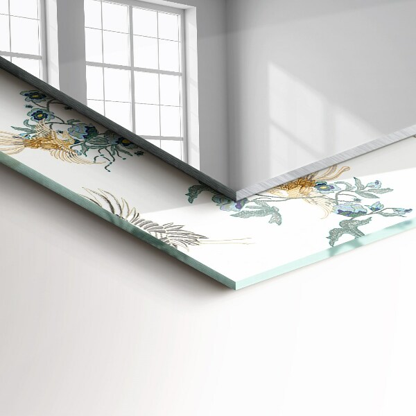 Oglinda perete decorativa Păsări și flori