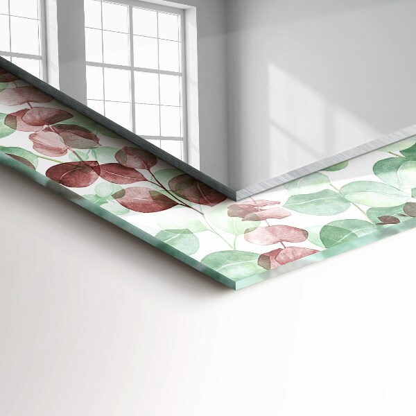 Oglinda cu decor Frunze în acuarelă