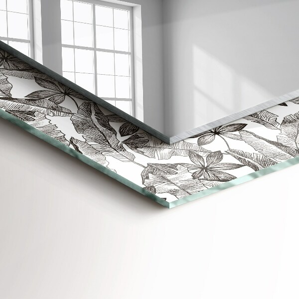 Oglinda perete decorativa Frunze și flori